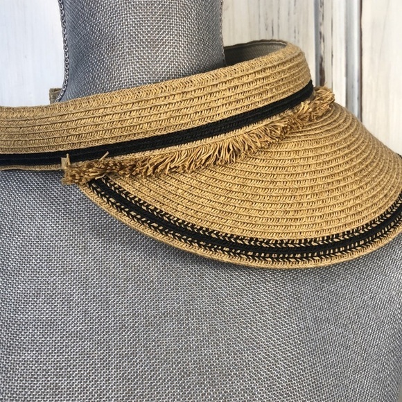 Target Tan and Black Weaved Structured Vacation Sun Visor - Picture 2 of 8
